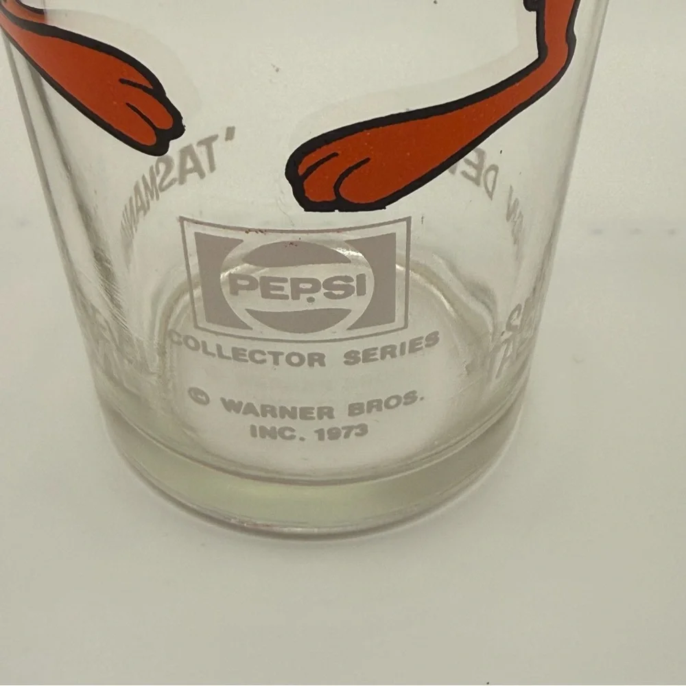 Vintage Tazmanian Devil 1973 Pepsi Collectors Glass Looney Tunes Character